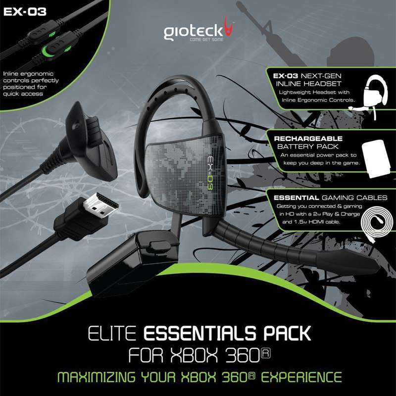 Gioteck EX-03 Gioteck Elite Essentials Pack (Xbox 360)(New) - Gioteck 350G