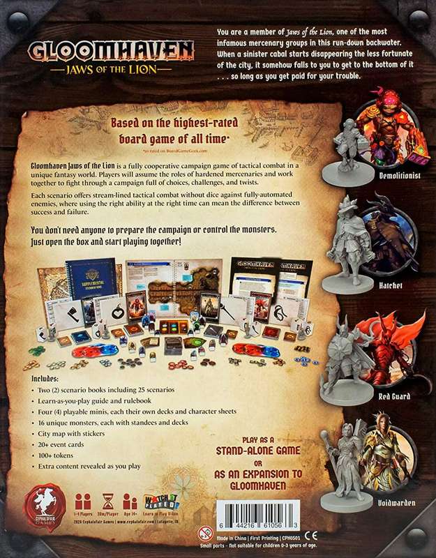 Gloomhaven: Jaws of the Lion (New) - Cephalofair Games 2500G