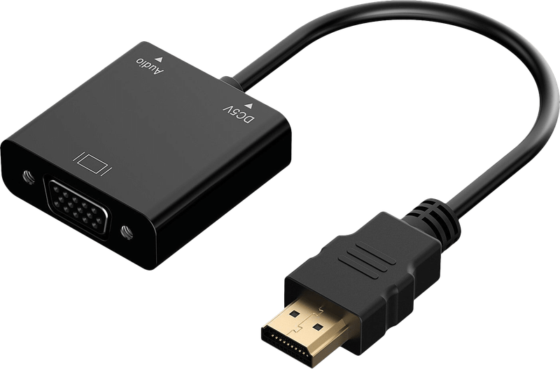 HDMI to VGA Converter with Audio Output & External USB Power Input (New) - Various 50G