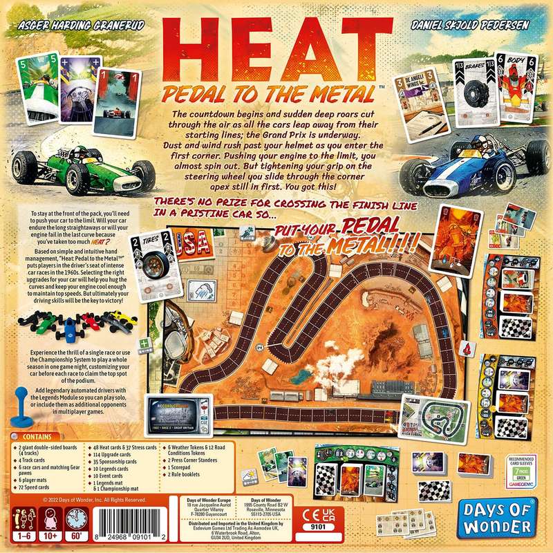 Heat: Pedal to the Metal (New) - Days of Wonder 2000G