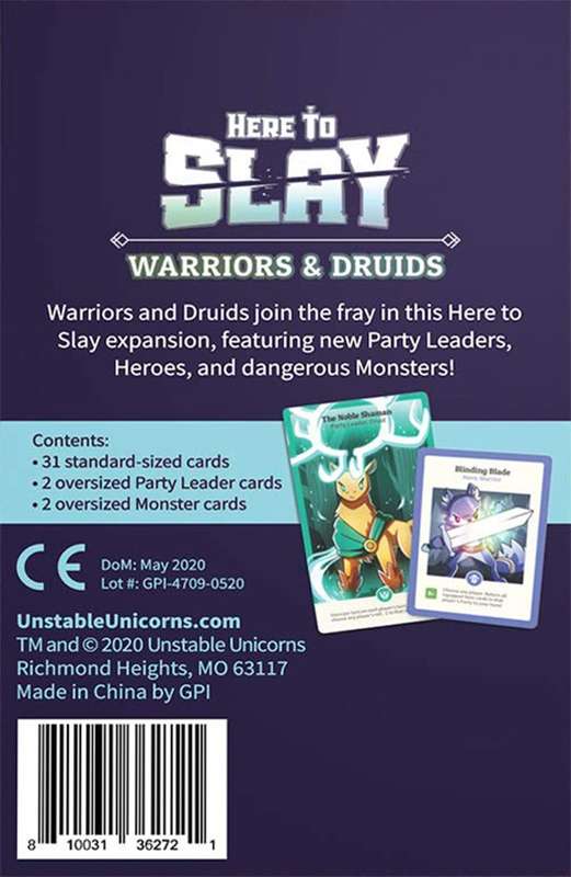 Here to Slay: Warriors & Druids Expansion Pack (New) - Unstable Games 100G