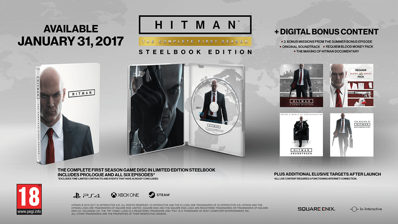 Hitman: The Complete First Season - Steelbook Edition (2016)(Xbox One)(New) - Square Enix 120G