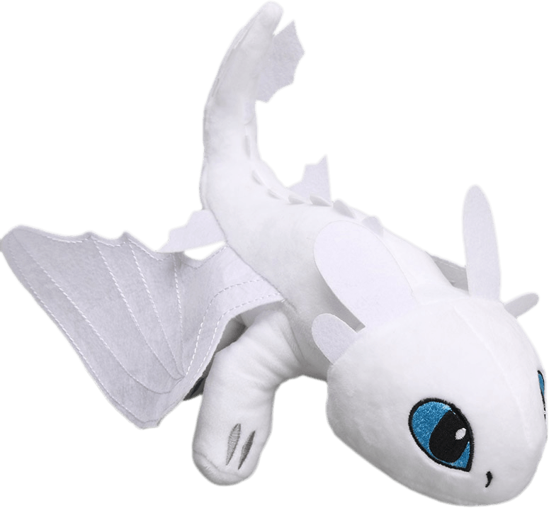 How to Train Your Dragon - 33cm White Light Fury Plush (New) - Various 300G