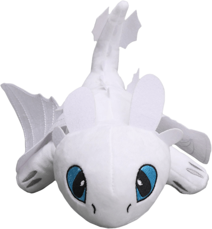 How to Train Your Dragon - 33cm White Light Fury Plush (New) - Various 300G