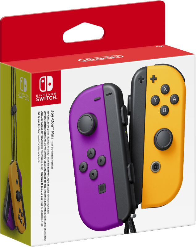 Nintendo Switch Joy-Con Controller Pair - Neon Purple / Neon Orange (NS / Switch)(New) - Nintendo