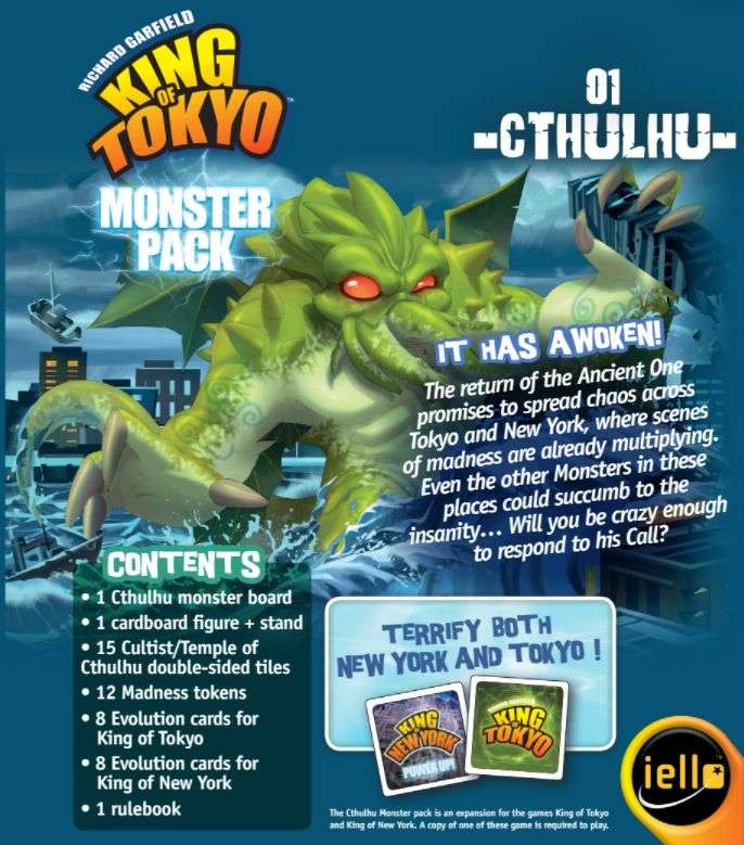 King of Tokyo & King of New York: Monster Pack 01 - Cthulhu (New) - Iello 300G