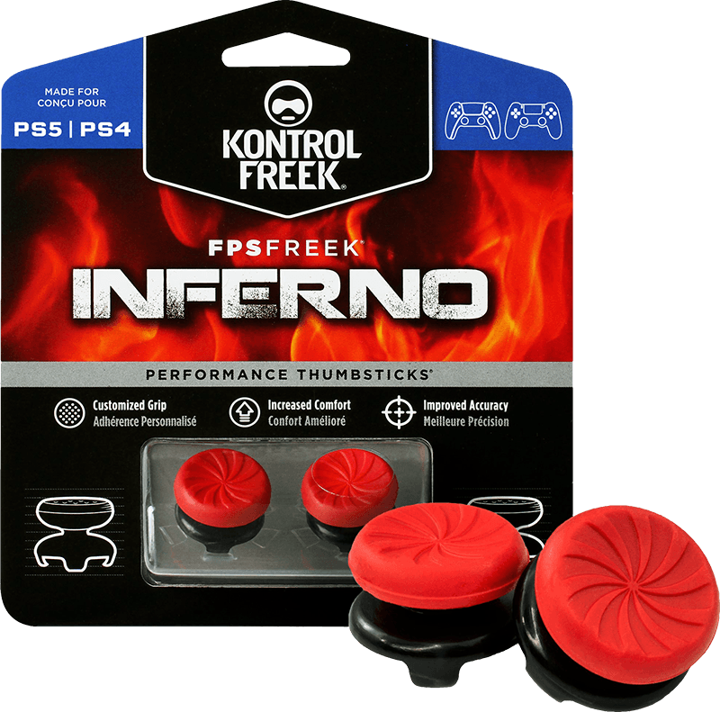 KontrolFreek FPSFreek Thumb Grips - Inferno (PS4 / PS5)(New) - KontrolFreek 80G