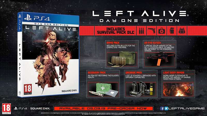 Left Alive - Day One Edition (PS4)(New) - Square Enix 90G