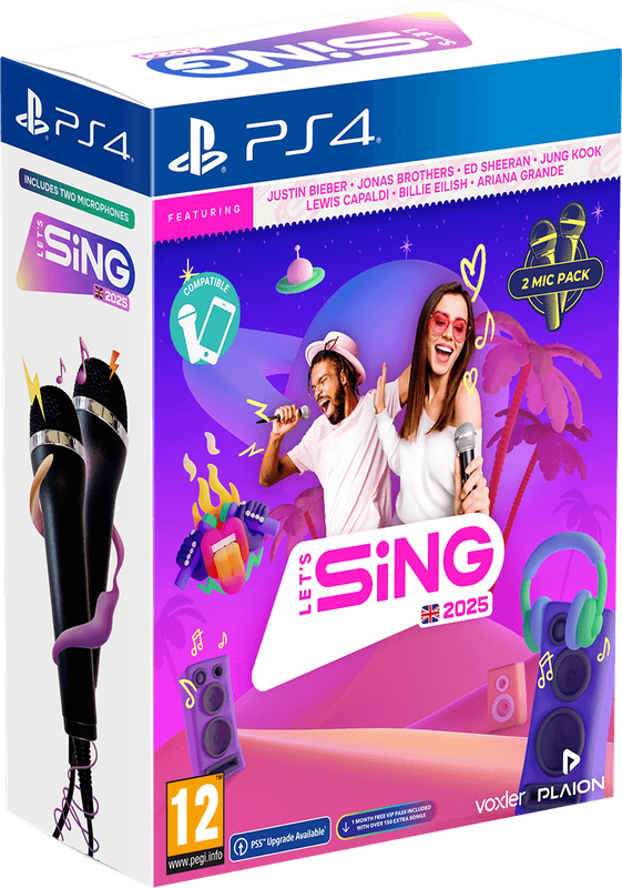 Let's Sing 2025 including 2x Microphones (PS4)(New) - RavensCourt 1000G