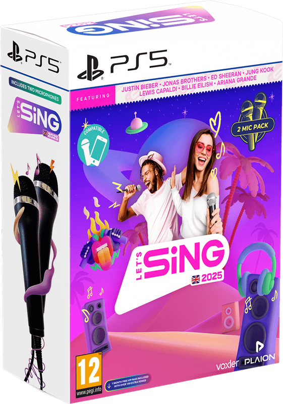 Let's Sing 2025 including 2x Microphones (PS5)(New) - RavensCourt 1000G
