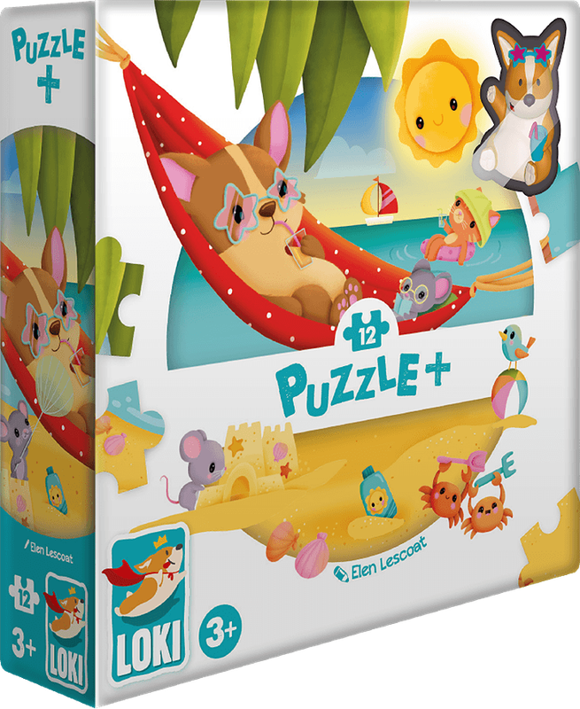 LOKI at the Beach - 12 Piece Puzzle+ (New) - Iello 750G