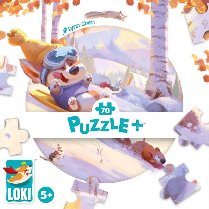 LOKI Goes Sledding - 70 Piece Puzzle+ (New) - Iello 750G