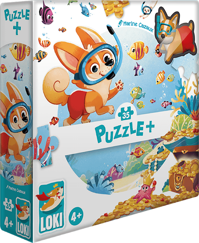 LOKI Goes Snorkeling - 35 Piece Puzzle+ (New) - Iello 750G