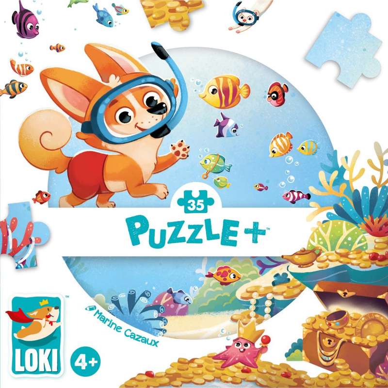 LOKI at the Beach - 12 Piece Puzzle+ (New) - Iello 750G