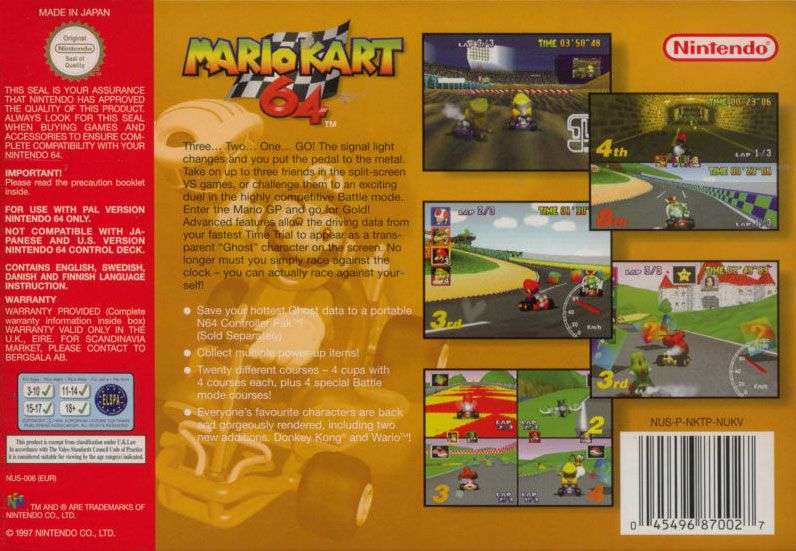 Mario Kart 64 (Cart Only)(N64)(Pwned) - Nintendo 130G