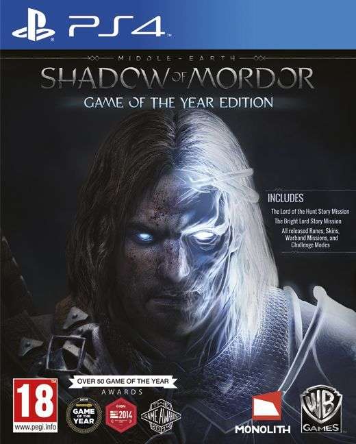 Middle-Earth: Shadow of Mordor - Game of the Year Edition (PS4)(Pwned) - Warner Bros. Interactive