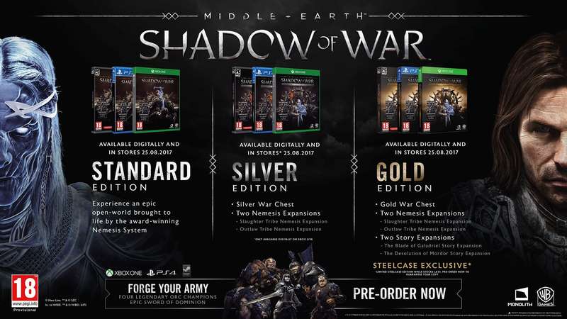 Middle-Earth: Shadow of War (Xbox One)(New) - Warner Bros. Interactive Entertainment 120G