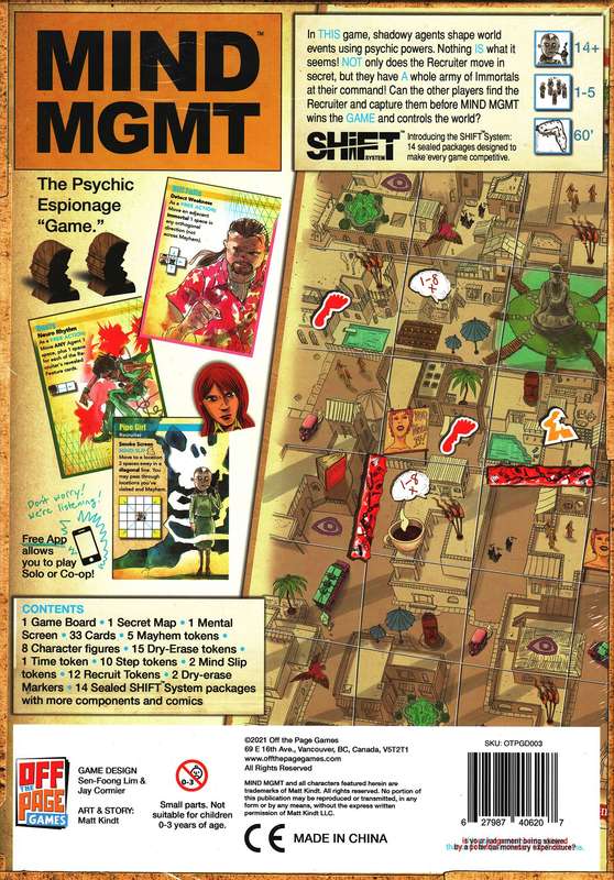 Mind MGMT: The Psychic Espionage Game (New) - Off the Page Games 1800G