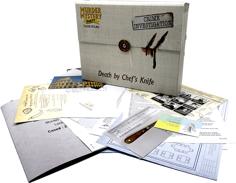 Murder Mystery Party: Case Files - Death By Chef's Knife (New) - University Games 850G
