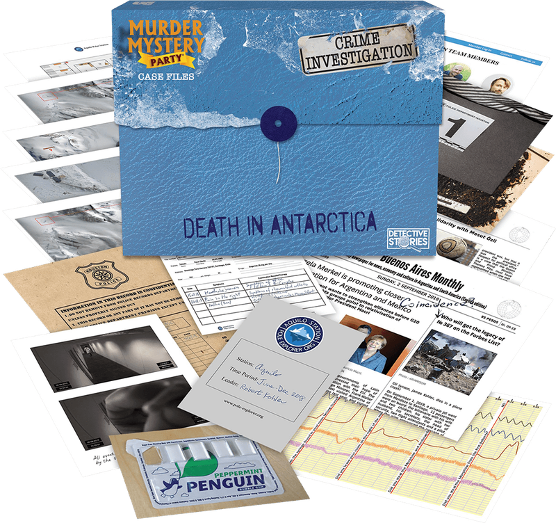 Murder Mystery Party: Case Files - Death in Antarctica (New) - University Games 850G
