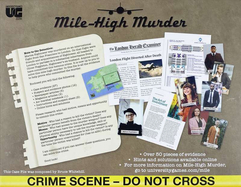 Murder Mystery Party: Case Files - Mile High Murder (New) - University Games 850G