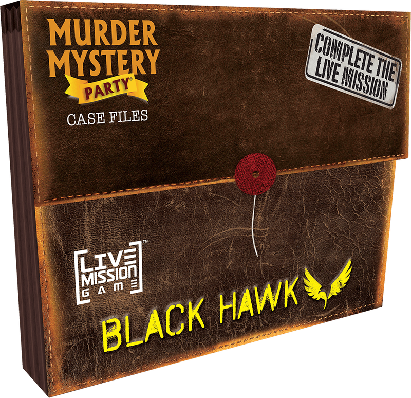 Murder Mystery Party: Case Files - Mission Black Hawk (New) - University Games 850G