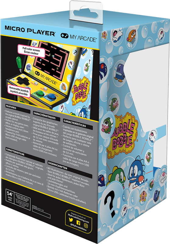 Micro Player Retro Arcade - Bubble Bobble (New) - My Arcade 1500G