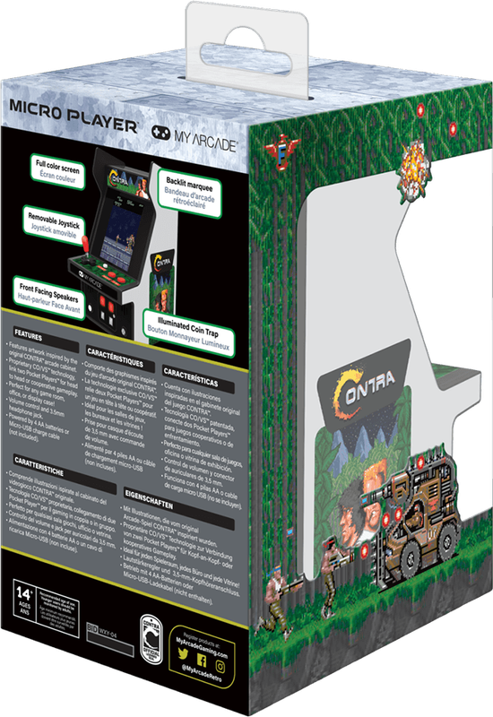 Micro Player Retro Arcade - Contra (New) - My Arcade 1500G