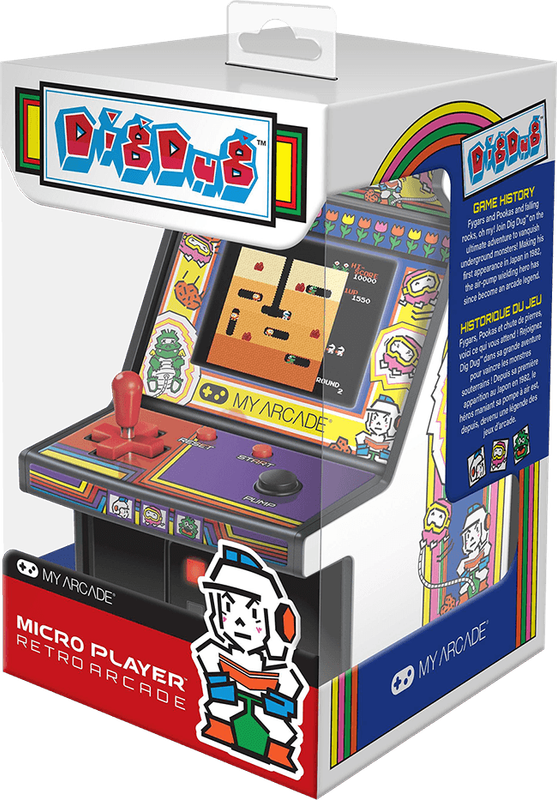 Micro Player Retro Arcade - Dig Dug (New) - My Arcade 1500G