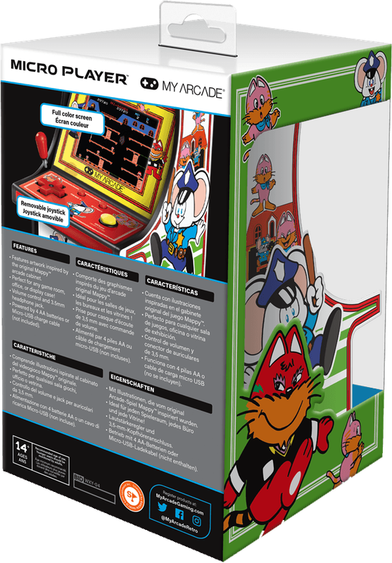 Micro Player Retro Arcade - Mappy (New) - My Arcade 1500G