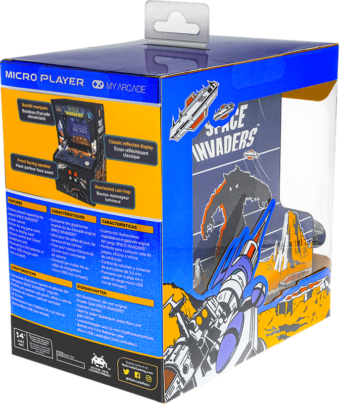 Micro Player Retro Arcade - Space Invaders (New) - My Arcade 1500G
