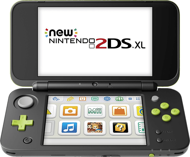 New Nintendo 2DS XL Console - Black + Lime Green - Mario Kart 7 Pre-Installed (2DS)(New) - Nintendo