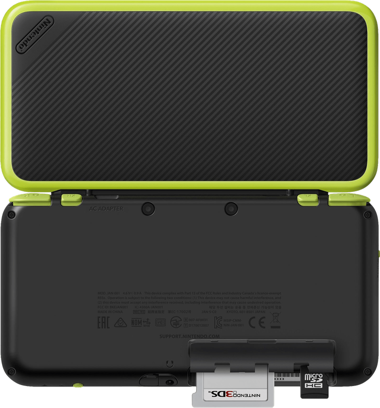 New Nintendo 2DS XL Console - Black + Lime Green - Mario Kart 7 Pre-Installed (2DS)(New) - Nintendo