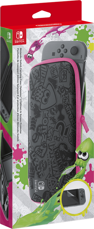 Nintendo Switch Carrying Case & Screen Protector - Limited Splatoon 2 Edition (NS / Switch)(New) -