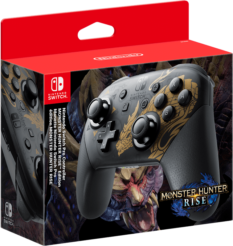 Nintendo Switch Pro Controller - Monster Hunter: Rise Edition (NS / Switch)(New) - Nintendo 1000G