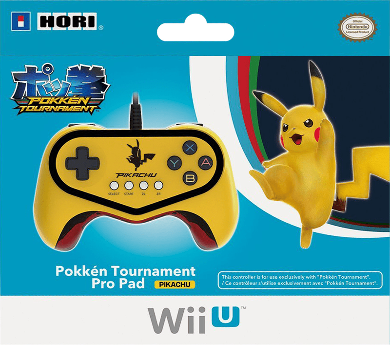HORI Pokken Tournament Pro Pad / Controller - Pikachu Edition (Wii U)(New) - HORI 1000G