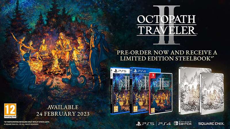 Octopath Traveler II - Steelbook Edition (PS5)(New) - Square Enix 350G