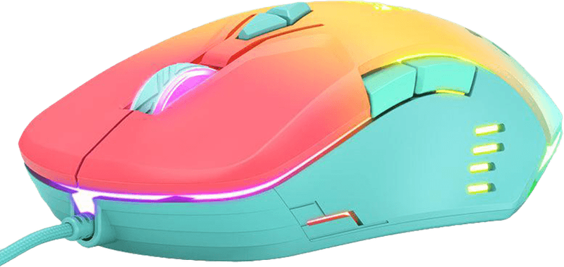 Onikuma CW902 RGB Gaming Mouse - Red / Orange / Green (PC)(New) - Onikuma 600G
