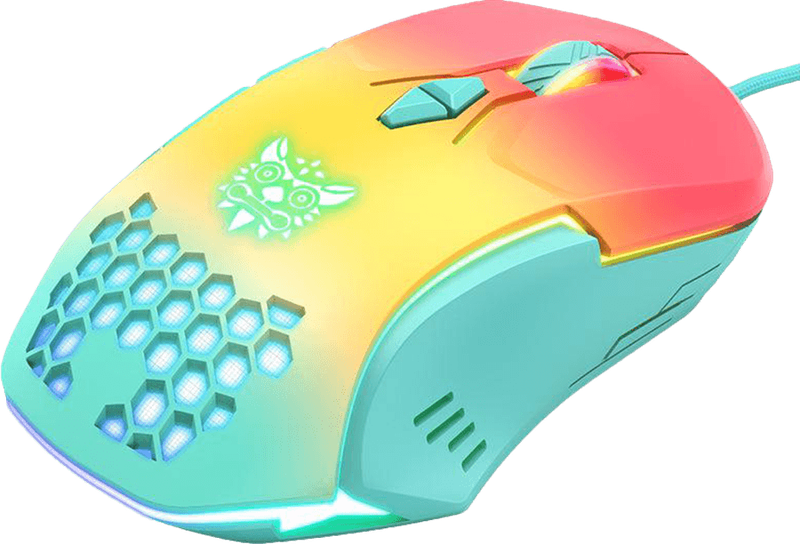 Onikuma CW902 RGB Gaming Mouse - Red / Orange / Green (PC)(New) - Onikuma 600G