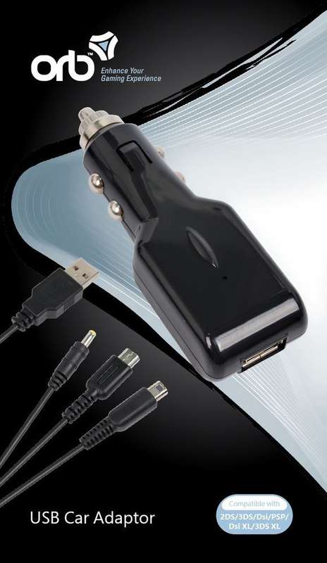 ORB Universal USB Car Adapter (2DS / 3DS / DSi / PSP)(New) - ORB 150G