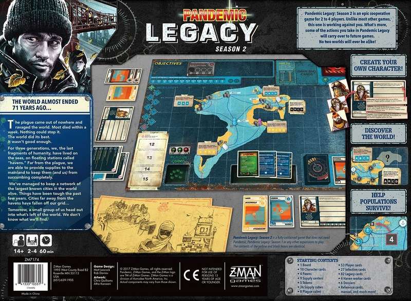 Pandemic Legacy - Season 2 (Black Edition)(New) - Z-Man Games 3000G