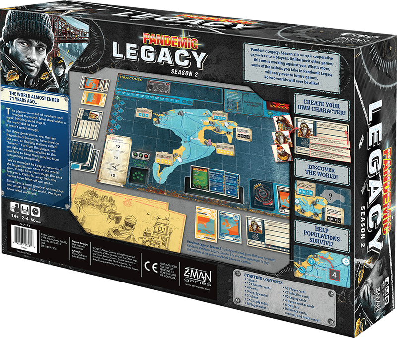 Pandemic Legacy - Season 2 (Black Edition)(New) - Z-Man Games 3000G