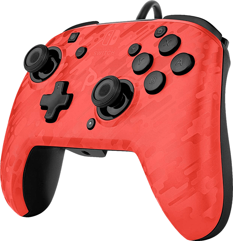 Faceoff Deluxe+ Audio Wired Controller - Red Camo (NS / Switch)(New) - PDP - Performance Designed