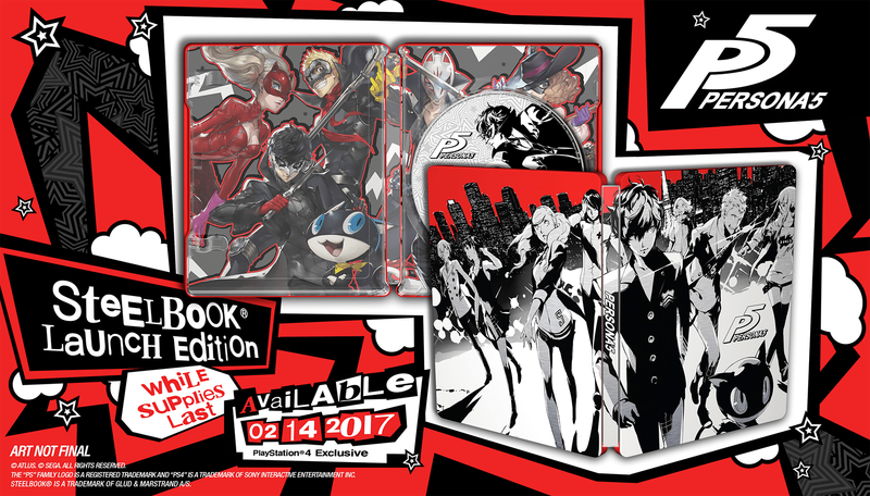Persona 5 - Steelbook Launch Edition (NTSC/U)(PS4)(New) - Deep Silver (Koch Media) 250G