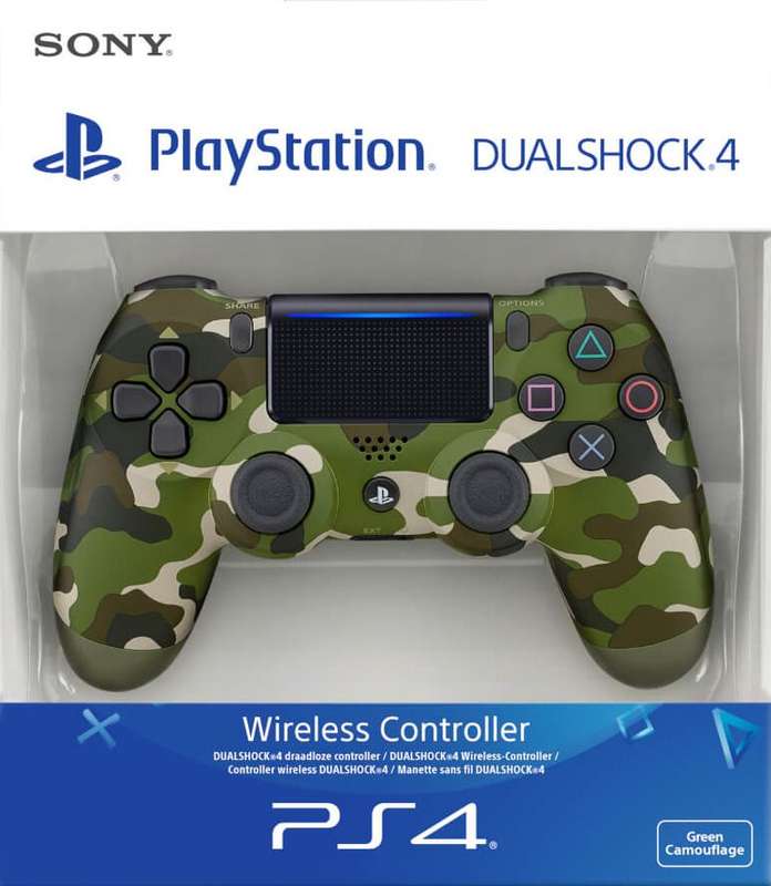 PlayStation 4 DualShock 4 Controller v2 - Green Camouflage (PS4)(New) - Sony (SIE / SCE) 950G