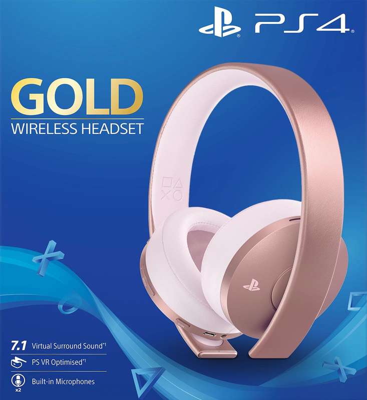 PlayStation 4 Gold Wireless Headset - Rose Gold (PS4 / PS3 / PS Vita)(New) - Sony (SIE / SCE) 2000G