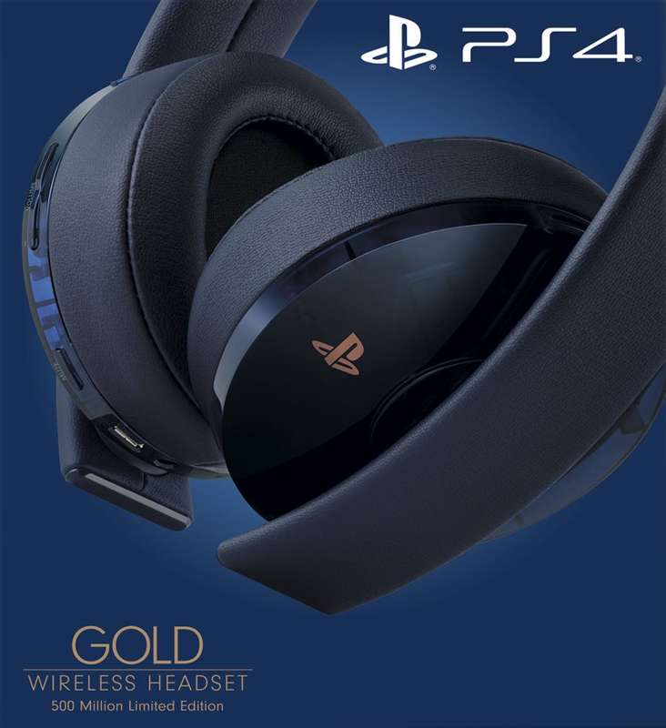 PlayStation 4 Gold Wireless Headset - Translucent Blue 500 Million Limited Edition (PS4)(New) -