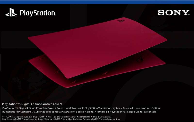 PlayStation 5 Digital Edition Console Cover - Cosmic Red (PS5)(New) - Sony (SIE / SCE) 1500G