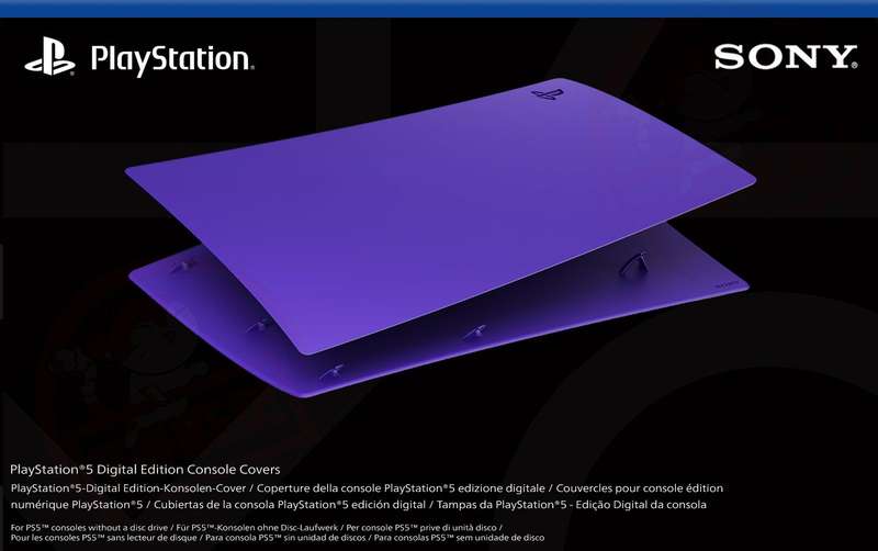 PlayStation 5 Digital Edition Console Cover - Galactic Purple (PS5)(New) - Sony (SIE / SCE) 2200G