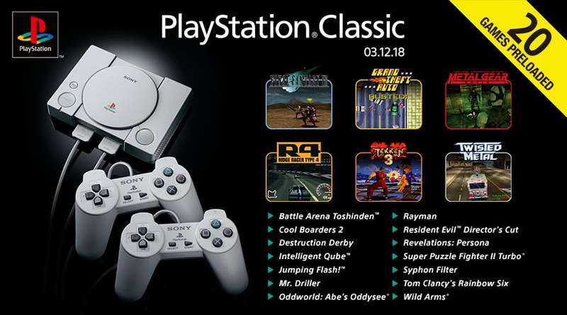 PlayStation Classic Console (PS1)(New) - Sony Computer Entertainment 1500G
